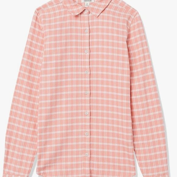 Good threads Xavier NWT PEACHY-PINK 💯 cotton flannel shirt - Picture 2 of 6
